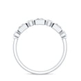 thumbnail image 2 of Rosec Jewels Moissanite Half Eternity Band for Women - Moissanite Bezel Set Ring - D-VS1 Quality Certified, 18K White Gold, US 9.50, 2 of 8