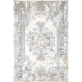 thumbnail image 4 of nuLOOM Jodee Vintage Medallion Area Rug, 5' x 5', Square, Jodee Silver, 4 of 5
