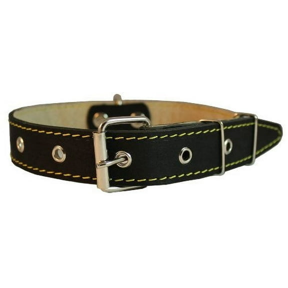 Genuine Leather Dog Collar 14"-21" Neck Size, 1.25" Wide, Amstaff, Pitt Bull