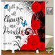thumbnail image 3 of Juego de 4 cortinas de ducha con diseño de rosas azules reales y rocío, regalo de San Valentín, decoración elegante y romántica con flores para el baño, cortina de tela negra, alfombrilla, 3 of 7