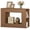 Walnut, variant on HOOBRO Farmhouse Console Table with Adjustable Shelves, Black