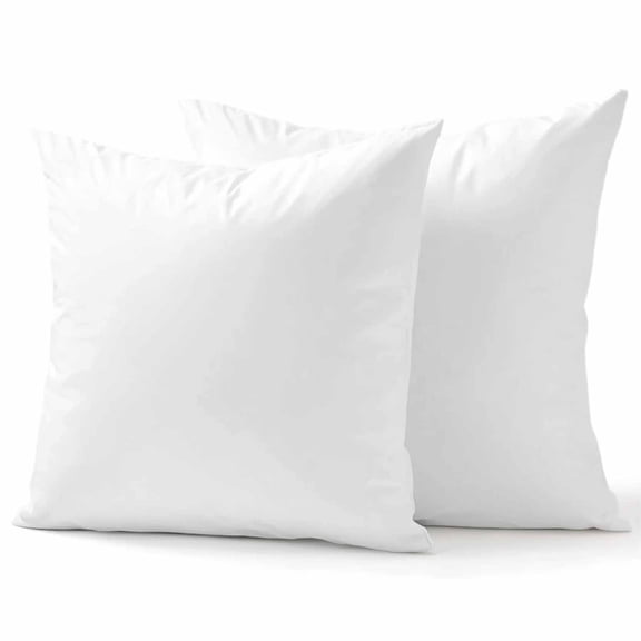 Decorative Throw Pillow Covers 16x16 Inch Set of 2 White Home Decor Pillow Cases for Couch, Solid Color White Cushion Case for Living Room Bedroom Bed Car Chair