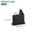 thumbnail image 2 of Uxcell 4Pack 1" x 1" Angle Iron Foot Pad L Shaped Plastic Leg Cap Protector, Black, 2 of 6