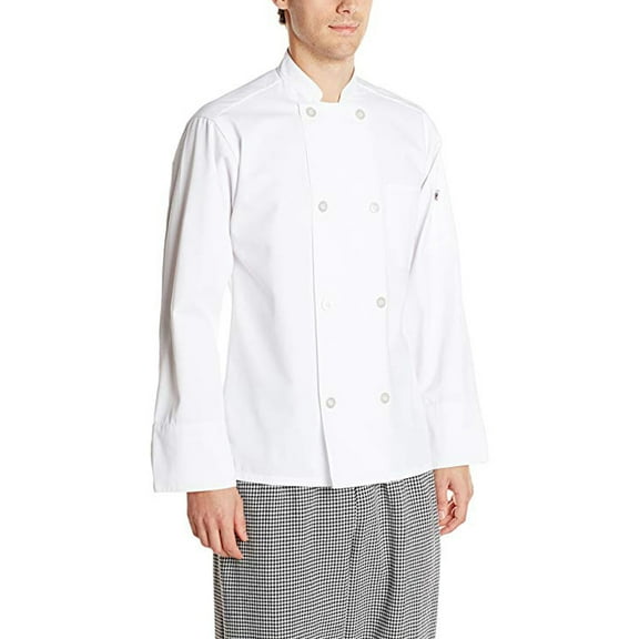 uncommon threads unisex uncommon chef coat, white, medium