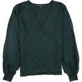 thumbnail image 1 of I-N-C Blouse à Enfiler Illusion pour Femmes Vert Moyen L, 1 of 1