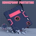 thumbnail image 6 of Dteck Case for iPad Pro 13 inch 2024,Shockproof Silicone + PC 3-Layer Protection Kickstand Case Heavy Duty Cover for iPad Pro 13-in. (M4) 2024,Navy+Rose, 6 of 6