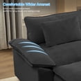 thumbnail image 2 of Puremind 118" Oversized Modular Sectional Sofa, Chenille U Shaped Cloud Couch, 30" Deep Seat Couch with Movable Ottomans for Living Room/Apartment, Dark Gray, 2 of 8