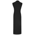 thumbnail image 5 of Drses‌ ‌‌‌‌‌‌‌‌‌‌‌‌‌2025 Women's Sexy High Neck Sleeveless Ruched Bodycon Cocktail Dress | Work to Party Pencil Midi Fashion Nova Style, 5 of 6