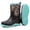 Green, variant on Women's Mid‑Calf Rubber Rain Boots, Waterproof Anti‑Slip Garden Rain Shoes with Comfortable Insole, Lightweight Outdoor Camo Work Mud Boots, Size 9