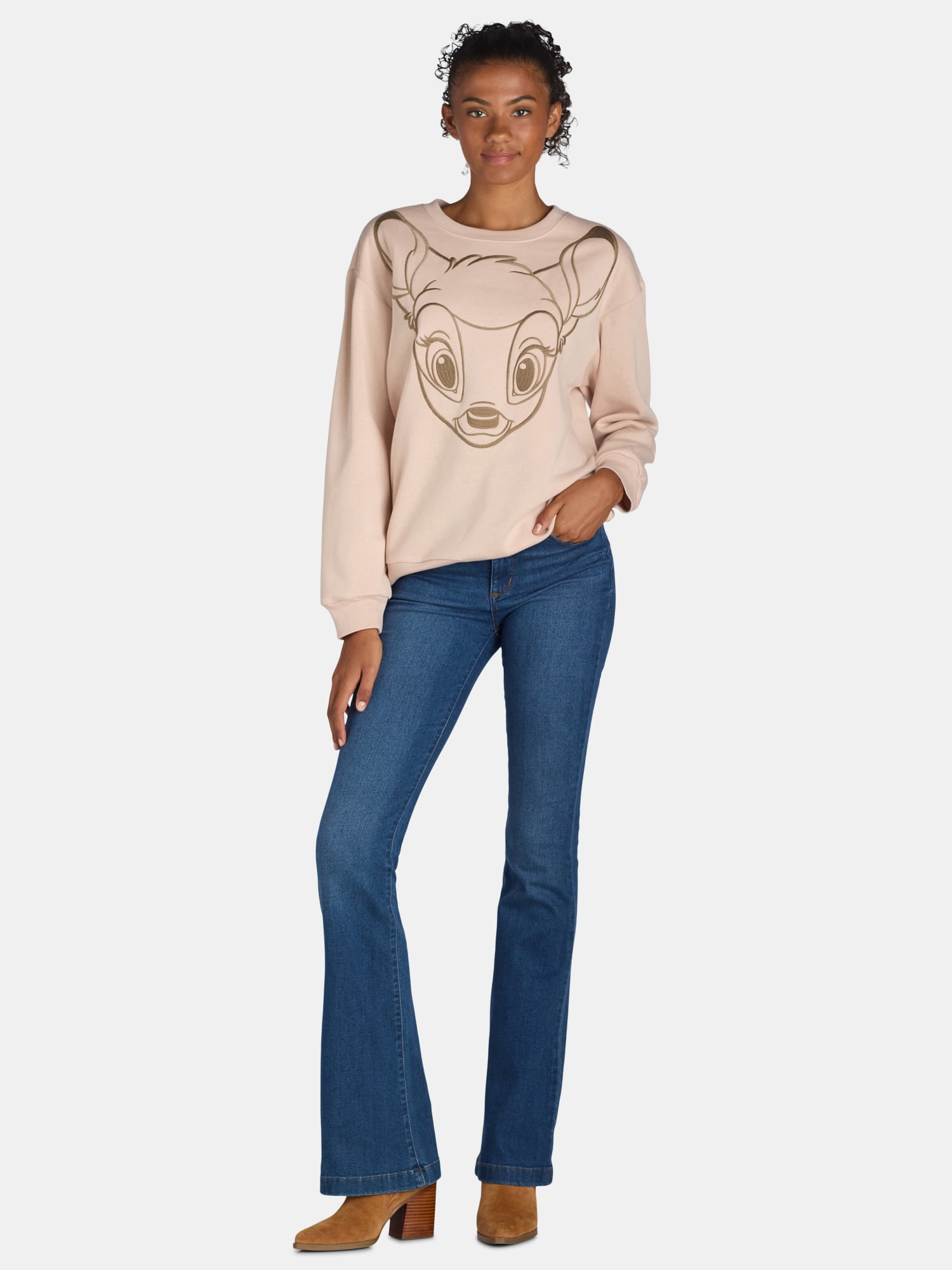 Disney Bambi Women's Graphic Sweatshirt, Sizes XXS-XXL