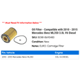 thumbnail image 2 of Oil Filter - Compatible with 2010 - 2015 Mercedes-Benz ML350 3.0L V6 Diesel 2011 2012 2013 2014, 2 of 2