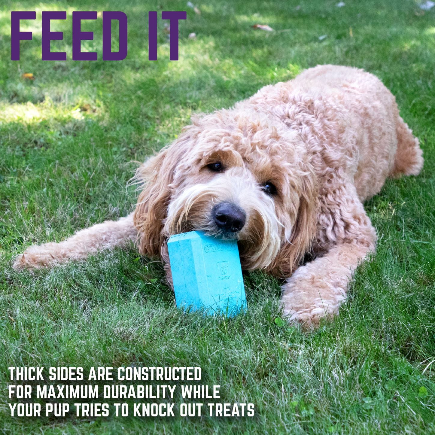 Chew King By Mammoth Premium Treat Dog Toy, Large, Natural Rubber Fillable