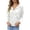 White, variant on EDFBUYKRS Plaid Shirt for Women Oversized Flannel Long Sleeve Shirts Casual Button Down Blouse Tops with Pockets M