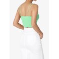 thumbnail image 4 of TheMogan Women's Solid Spaghetti Straps Ribbed Seamless Stretch Crop Cami Tank Top, 4 of 7
