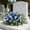 D, variant on Artificial Cemetery Flower, Outdoor Grave Saddle Headstone Decorations, Rose Memorial Day Flowers for Gravesite