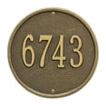 thumbnail image 1 of Round - 9" Diameter Wall - One Line- Antique Brass, 1 of 1