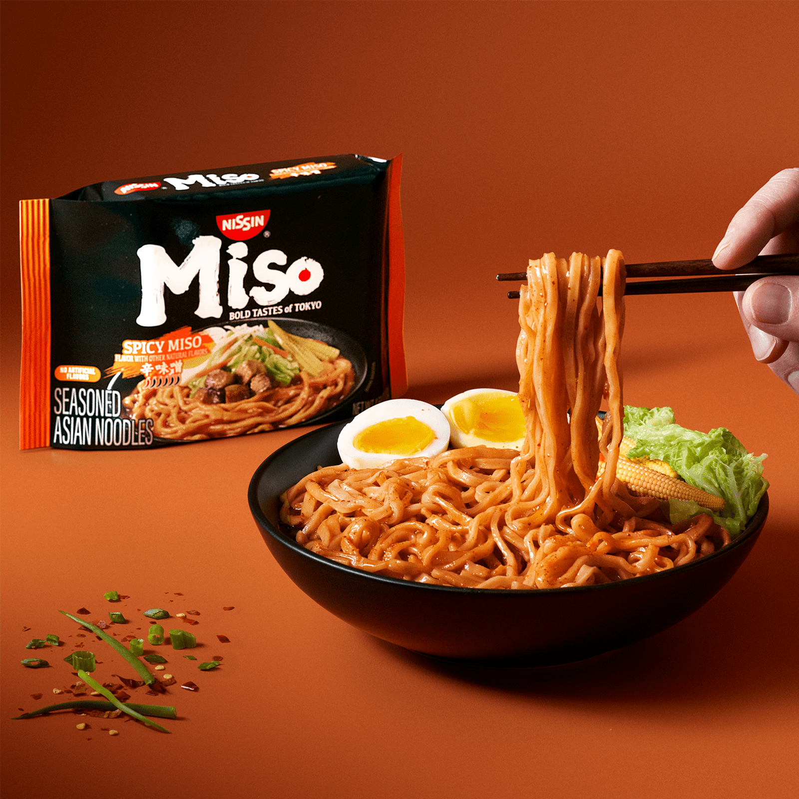 Nissin Bold Tastes of Tokyo Spicy Miso Instant Japanese Ramen Noodles, 5 Count