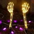 thumbnail image 3 of 2Pcs Skeleton Hand Light Horror High Brightness Insert Type Waterproof Battery Operated Scene Layout Copper Wire String Halloween, 3 of 10