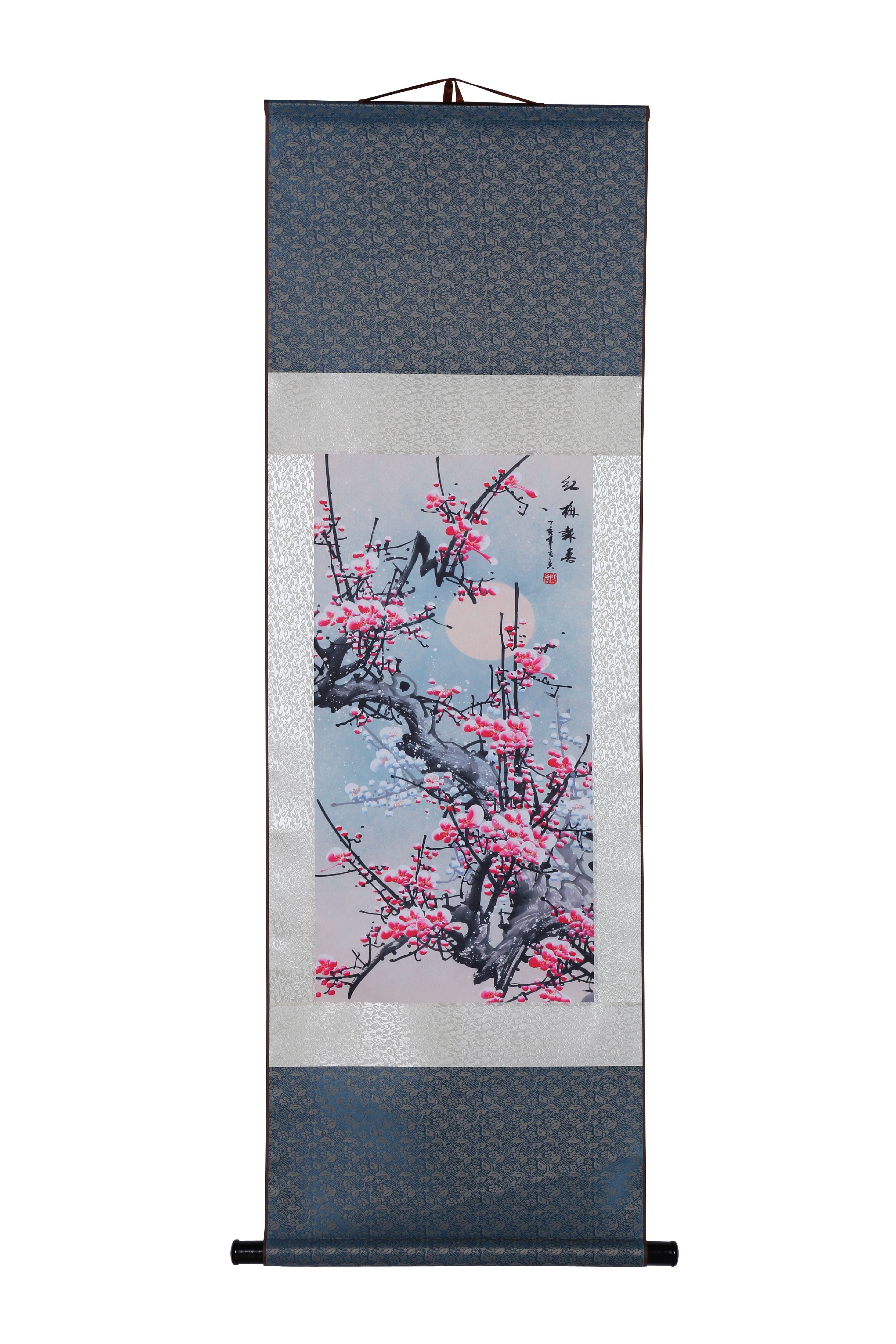 I-MART Art Asian Wall Scroll, Silk Chinese Painting Oriental Wall Decor -  Walmart.com