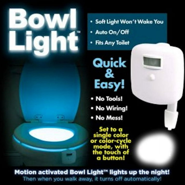 GeekyGet - Say goodbye to stumbling around in the dark with Motion  Activated Disco Toilet Bowl Light! 🚽🌈💡 Available here ▻