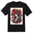 thumbnail image 2 of Plus Size Shirt for Women Oversized Black Tops for Women Short Sleeves Shirt for Women Skull (7) T Shirt Crewneck Shirt for Women M, 2 of 5