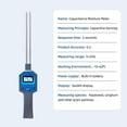 thumbnail image 4 of Digital Grain Moisture Meter Tester Moisture Testing Tool Measurable for 18 Type Grains for Wheat Soya Corn Rice Peanuts, 4 of 5