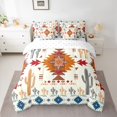 thumbnail image 2 of Homewish Tribal Boho Aztec Twin Bedding Sets 7-Piece for Teen, Retro Orange Abstract Bedding Comforter Set, Southwestern Reversible Sheet Sets, Super Cozy Room Decor, 2 of 7