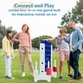 thumbnail image 4 of ECR4Kids Jumbo 4-To-Score Giant Game with 42 Rings and Reset Sliders, Outdoor Games, Red/White/Blue, 4 of 10