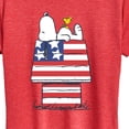 thumbnail image 3 of Peanuts - Snoopy House USA Short Sleeve Graphic T-Shirt, 3 of 6