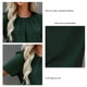 thumbnail image 5 of Camisa para Mujer Señoras Verano Color Puro Cuello Redondo Camisa De Manga Abullonada Suelta Informal Top Básico De Manga Corta, 5 of 6