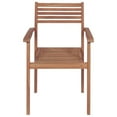 thumbnail image 4 of vidaXL 2/4/6/8x Solid Wood Teak Patio Chair with Cushions Seat Multi Colors, 4 of 12