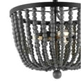 thumbnail image 4 of JONATHAN Y Drift Wood Bead 16" 3-Light Bohemian Farmhouse Iron LED Semi Flush Mount, Oil Rubbed Bronze/Grey, JYL9902A, 4 of 9