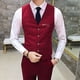 thumbnail image 3 of Chaleco de traje Skymirror para hombre, cuello en V, sin mangas, color liso, corte entallado, cárdigan de un solo pecho, abrigo formal de negocios, abrigo de boda para novio, 3 of 8