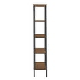 thumbnail image 3 of Weston Home Westyn Rustic X-Base 32-inch 4-Shelf Bookcase, Brown Finish, 3 of 5