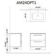 thumbnail image 2 of Latoscana AM24OPT1S Ameno 24 Inch Vanity In Sand, 2 of 2