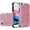 Hot Pink, variant on GSA Glitter Hybrid Case For iPhone 8 Plus/7 Plus/6 Plus/6s Plus - Silver