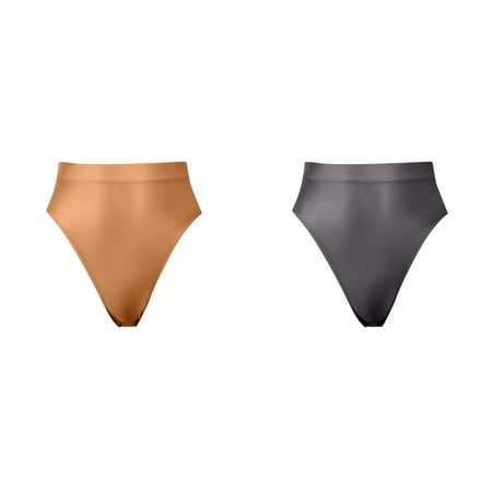 2-Pack Super Thin Shiny Transparent High Waisted Briefs And Smooth Womens Panties Packs Womens Bikini Panties Size Small Underwear Women Womens Panties Seamless Lace Womens plus Size Underwear