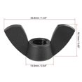 thumbnail image 5 of M8 Écrou d'Aile Écrou d'Aile Nylon Main Torsadée Attaches Noir 12 Pcs, 5 of 5