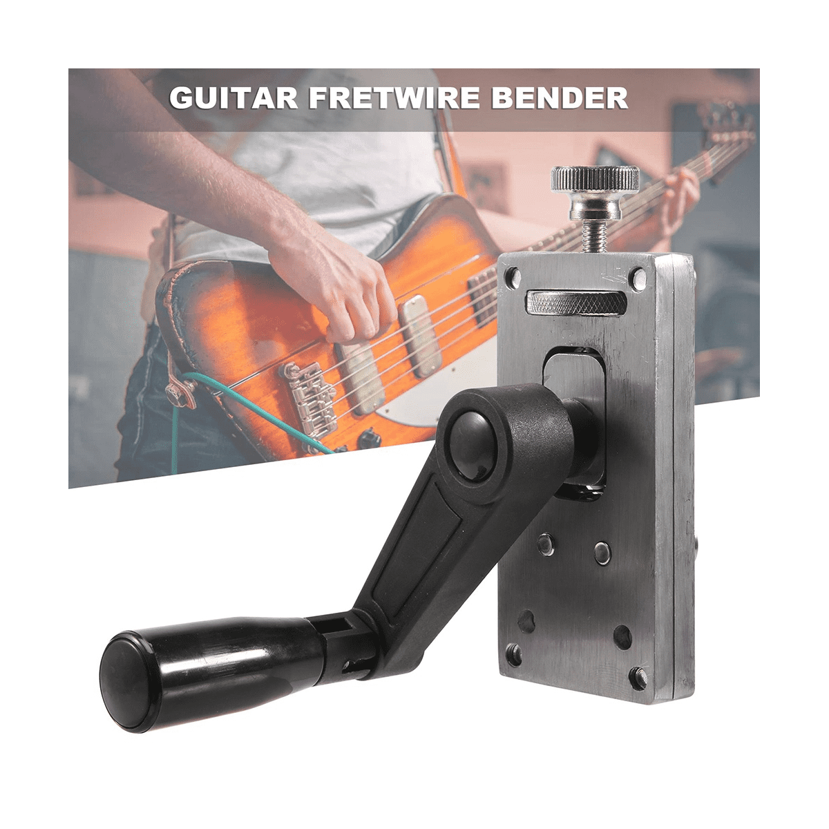 Guitar Fretwire Bending Straightening Luthier Tool Fret Wire Bending Tool for Guitars Accessories aluminum alloy Silver,1 x Guitar Fretwire Bending