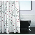 thumbnail image 3 of Simply Daisy 70" W x 73" L Tree Outlines Polyester Shower Curtain, Christmas Pink [1 Ct], 3 of 5