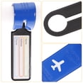 thumbnail image 5 of OULII 3Pcs Blue Travel Baggage Tags PVC Personal Information Label Durable and Practical, 5 of 9