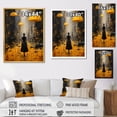 thumbnail image 4 of Designart "Stylish Woman With Yellow Umbrella" Fashion Floater Framed Canvas Art Print, 4 of 7