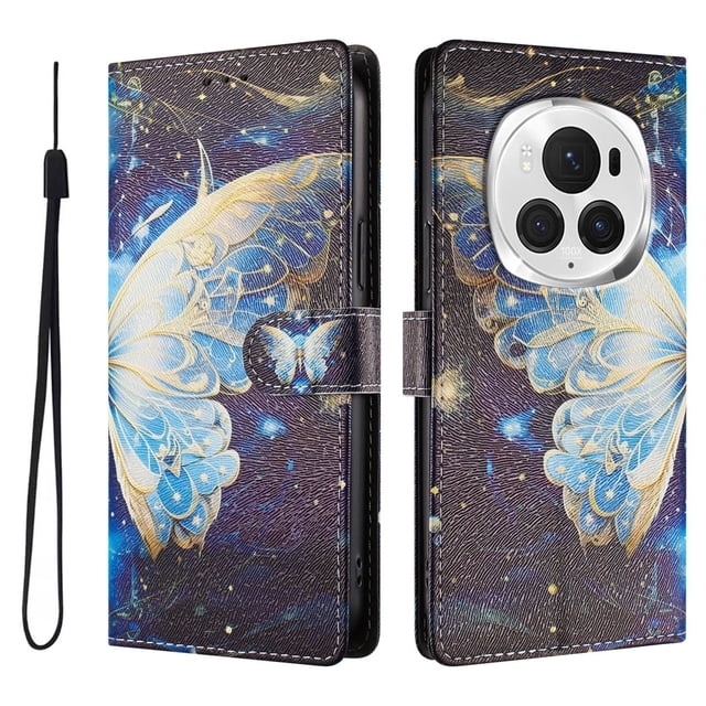 FOXDOCK Funda Tipo Cartera para Honor Magic 6 Pro con Soporte y Correa – Diseño de Patrones Lindos