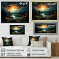 thumbnail image 4 of Designart "Nighttime Mountain Dreamscape I" Landscapes Framed Wall Art Decor - Traditional Yellow Winter Landscape Entryway Framed Wall Art Print, 4 of 6