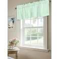 thumbnail image 4 of Green Stripes Valances for Windows, Rod Pocket Kitchen Valance Curtains - Soft & Washable Small Window Treatment for Living Room, Bathroom, Classic Vertical Striped 54x18inch, 1 Panel, 4 of 9