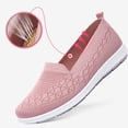 thumbnail image 4 of Commforr Espadrilles Orthopédiques pour Femmes à Enfiler, Coussin d'Air Léger, Maille, Mocassins Extensibles pour Femmes, Bout Rond Grand, Talons Bas, Ballerines Rétro Confort, Mary Janes, Chaussures de Marche Habillées pour le Travail Infirmière, Rose, 4 of 9