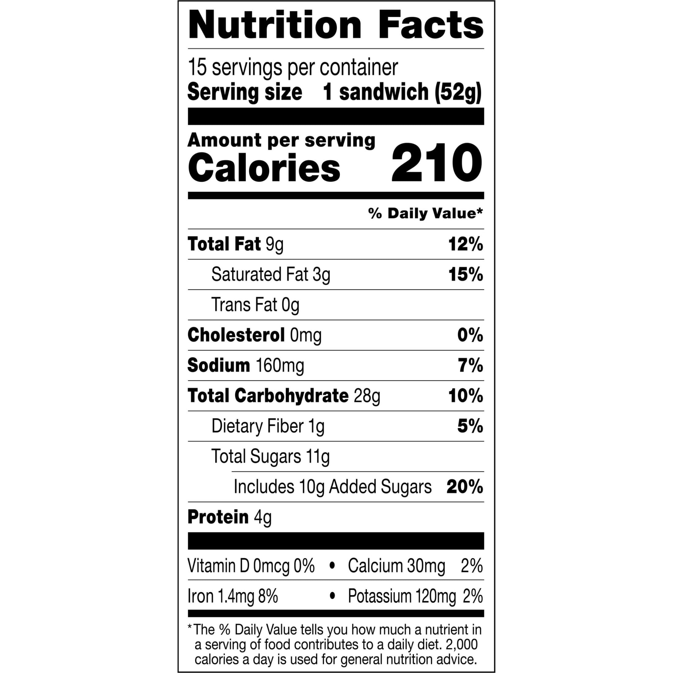 Smucker’s Uncrustables Chocolate Flavored Hazelnut Spread Sandwiches, 15 Count, 1.8 oz Each, Frozen