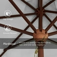 thumbnail image 3 of California Umbrella  9-ft. Round Marenti Wood-framed Olefin Patio Umbrella (No Base) Natural, 3 of 5
