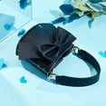 thumbnail image 5 of 1pc Leather Purse Strap 13.1 Inch PU Leather Replacement Handbag Handle Short Shoulder Strap Clutch bag Handle with Buckle Pouchette Top Handle for Briefcase Tote bag Making Black, 5 of 7