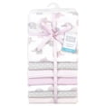 thumbnail image 2 of Hudson Baby Infant Girl Cotton Rich Flannel Receiving Blankets Bundle, Lilac Elephants, One Size, 2 of 6